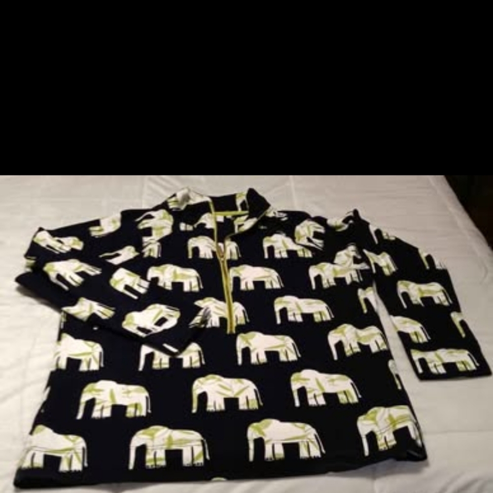 Crown & Ivy Navy Elephant Print Jacket